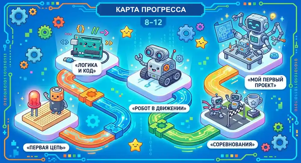 Сайт кружка робототехники с онлайн-записью: оригинальные идеи