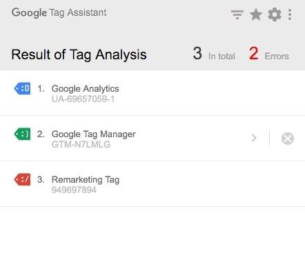 Браузерное расширение Google Tag Assistant