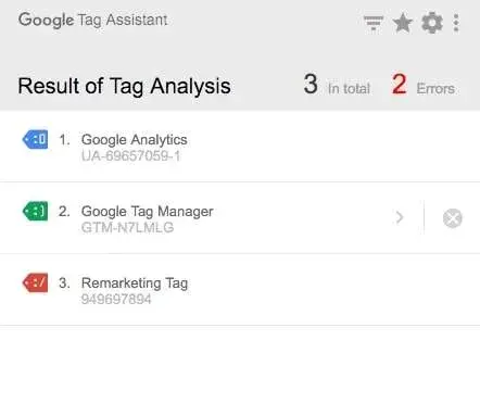 Браузерное расширение Google Tag Assistant