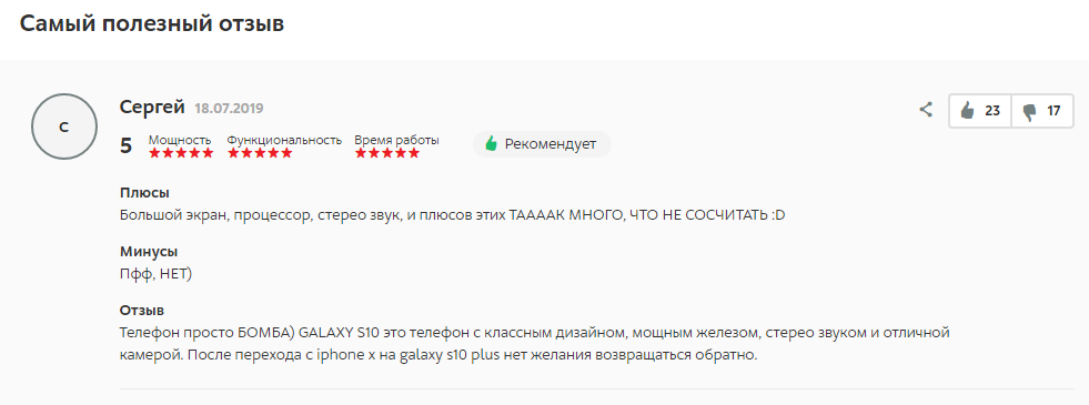 Использование отзывов на сайте Отзыв клиента о товаре