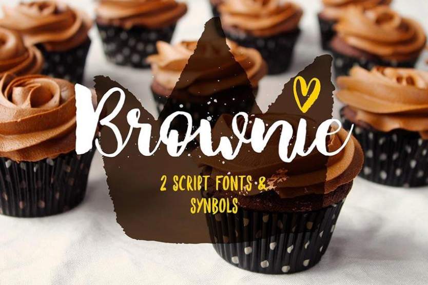 Рукописный шрифт Brownie Brush Font